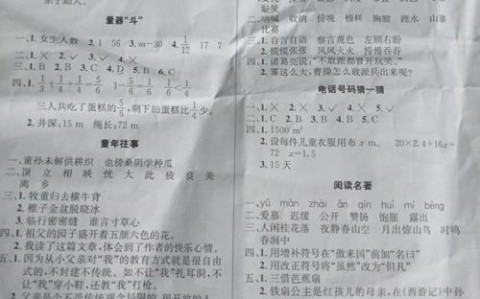 暑假作业答案（暑假作业答案五年级下）