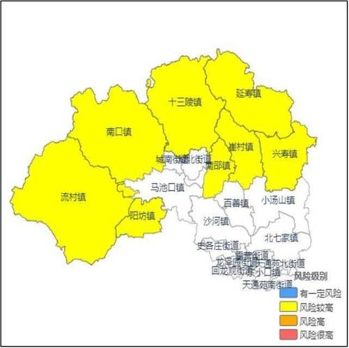 北京市昌平区地图（昌平区行政区划图）